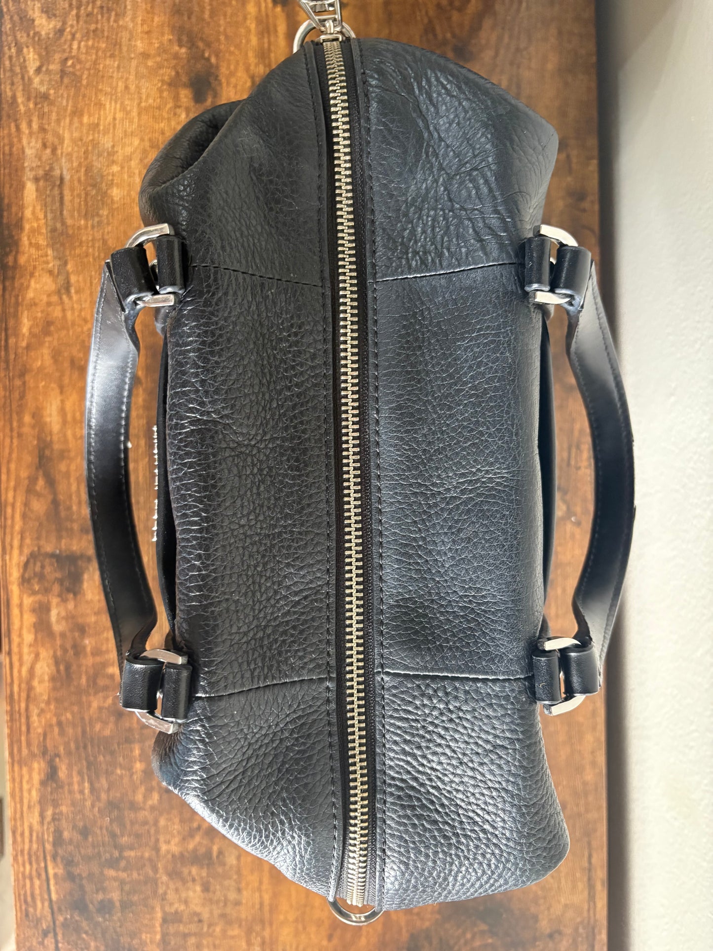 Purse: Michael Kors Black Leather Medium Beck Satchel