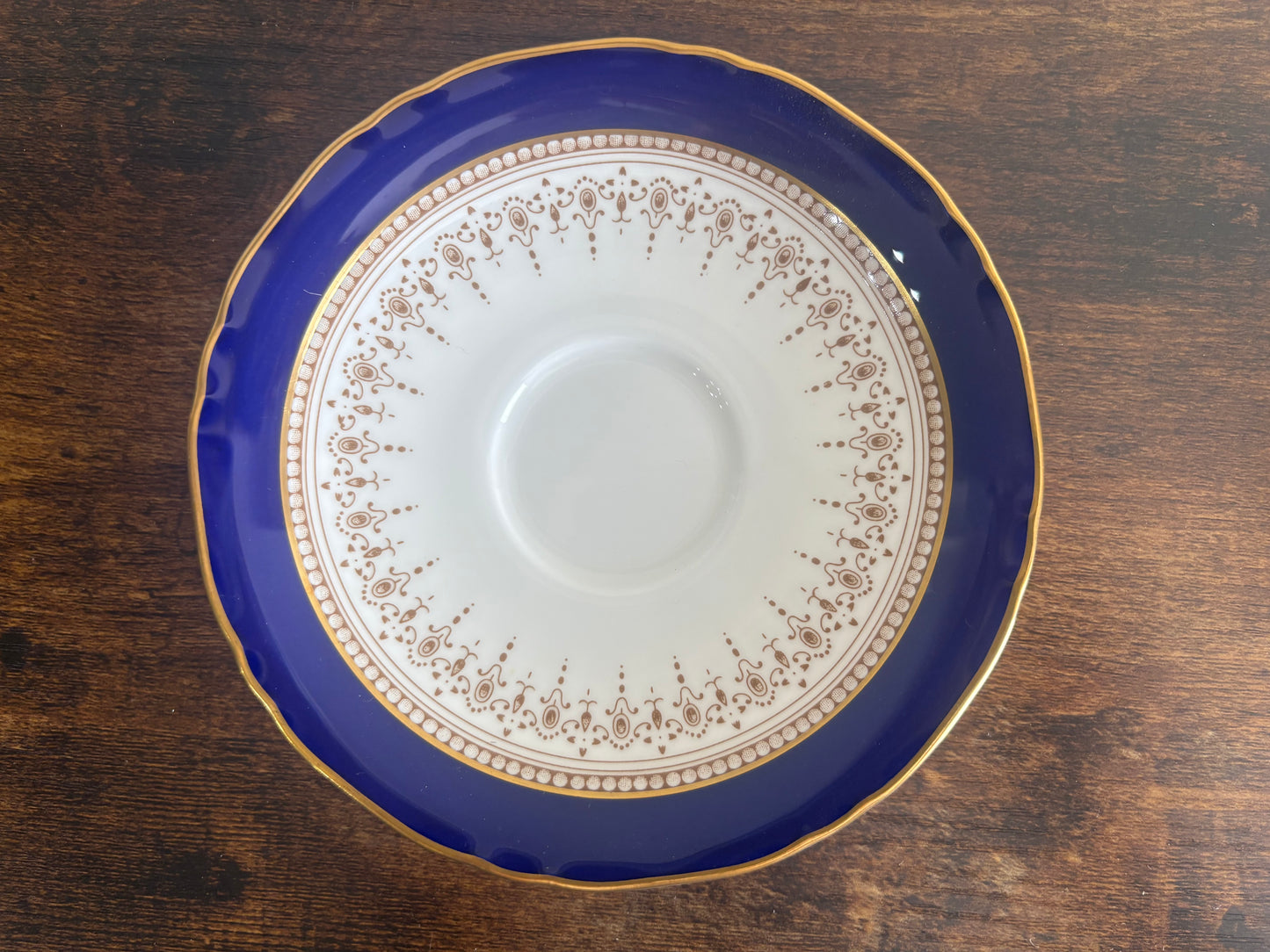 Vintage Royal Worcester Regency Blue Cup & Saucer