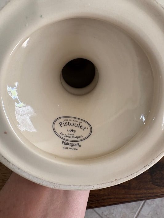 Pfaltzgraff Candle Holders, Pistoulet Sunflower, Set Of 2, 4.5" x 9"