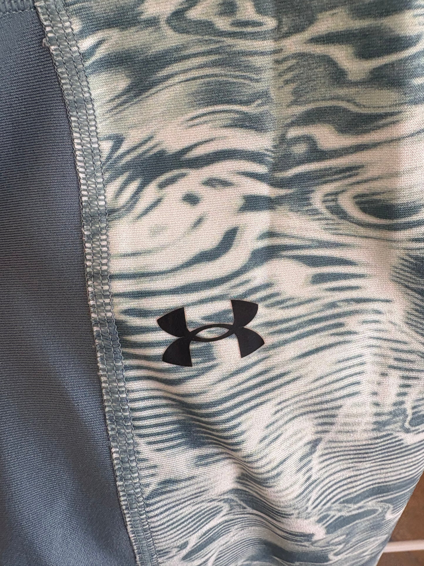 Women's UNDER ARMOUR Heat Gear High-Rise Ankle Compression Leggings MEDIUM Teal