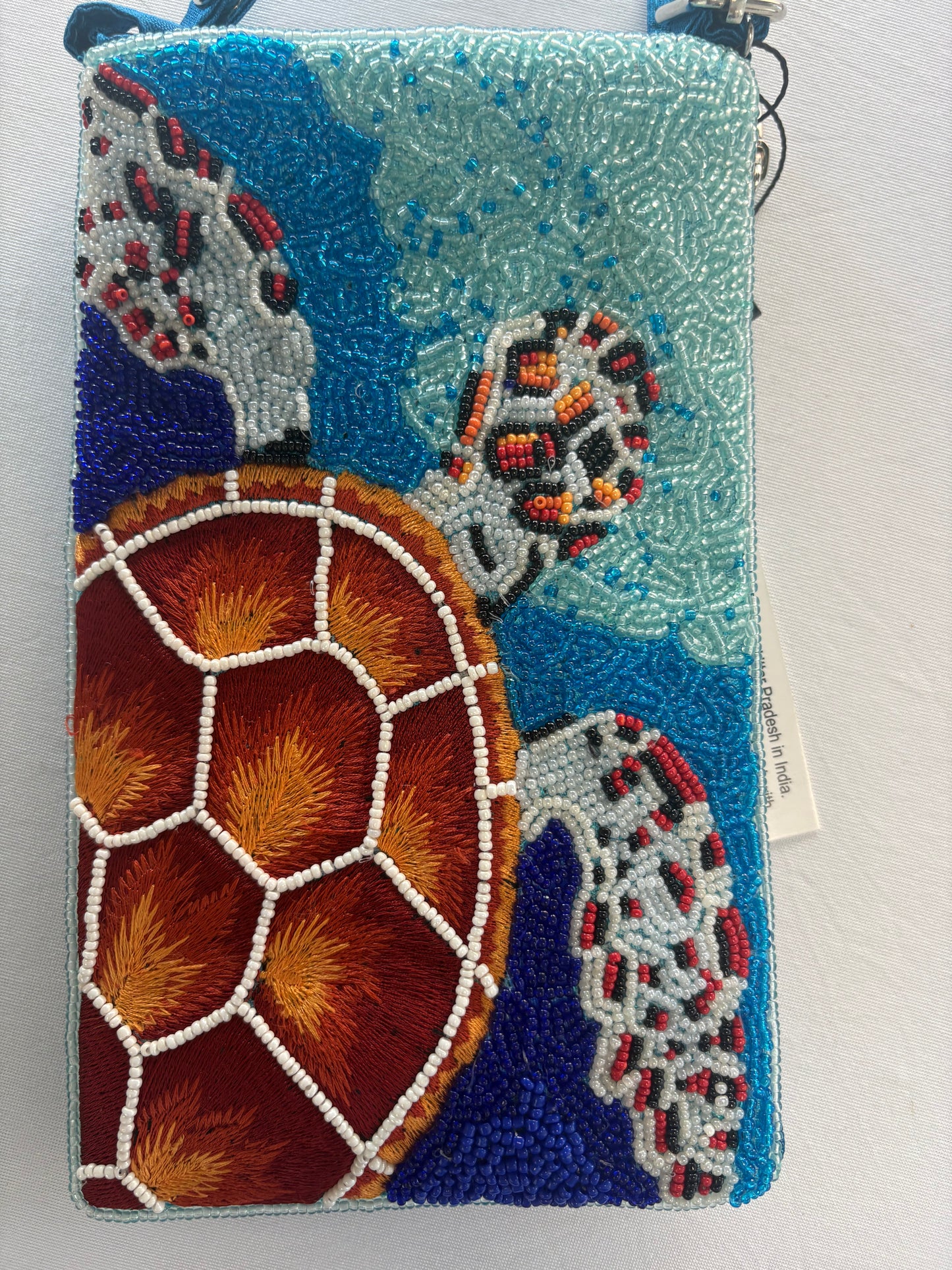 Embroidered Turtle Club Bag