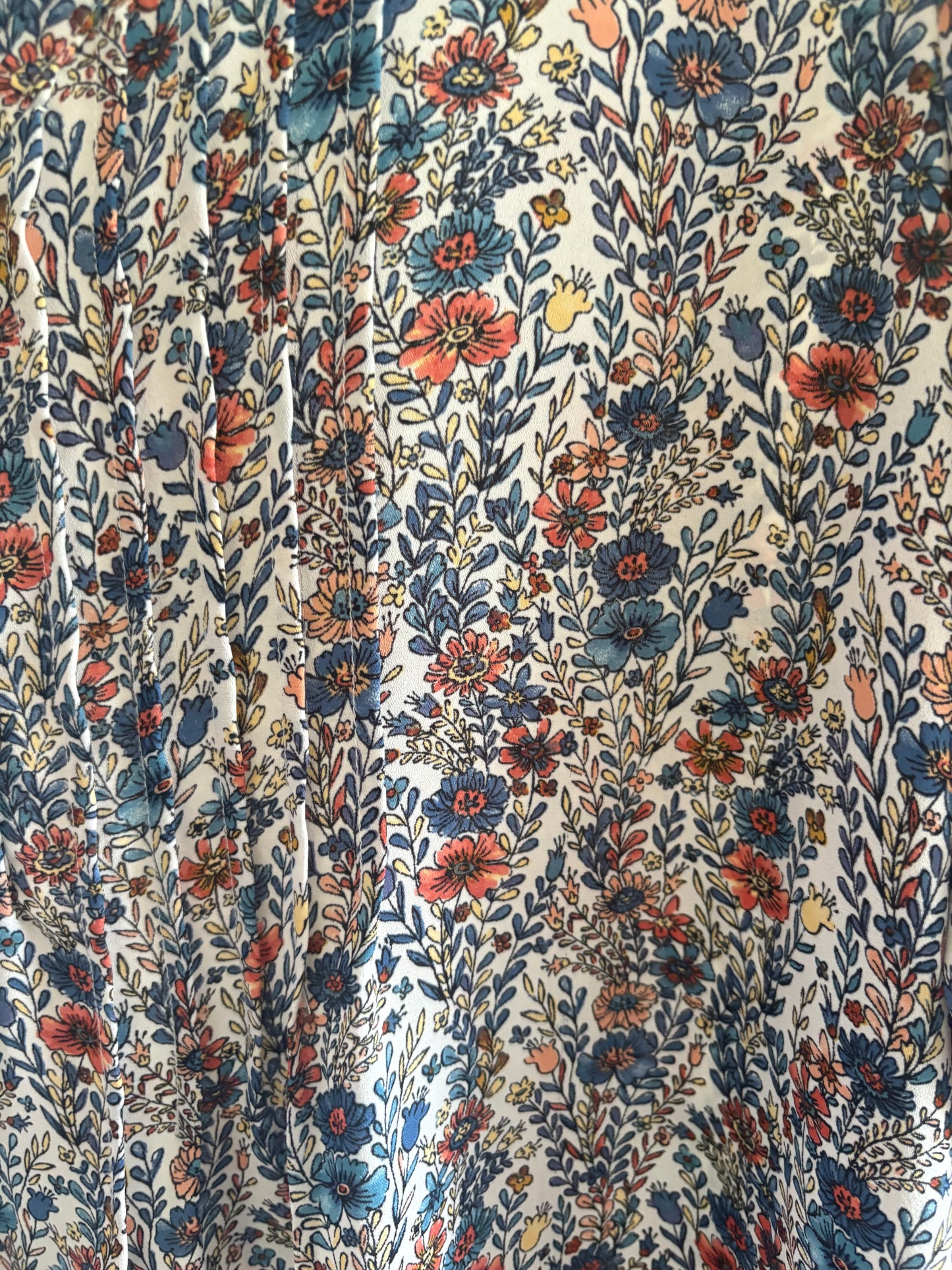 Women's Rose + Olive Boho Peasant Tunic, Floral, 3/4 Sleeve - Size 2X