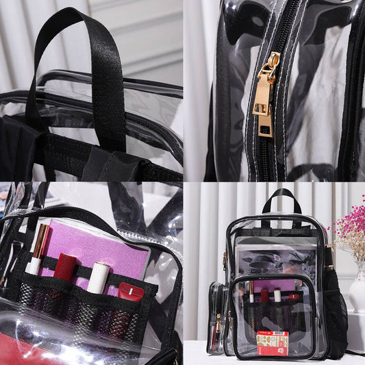 Clear Transparent Stadium-Approved School Backpack Bag