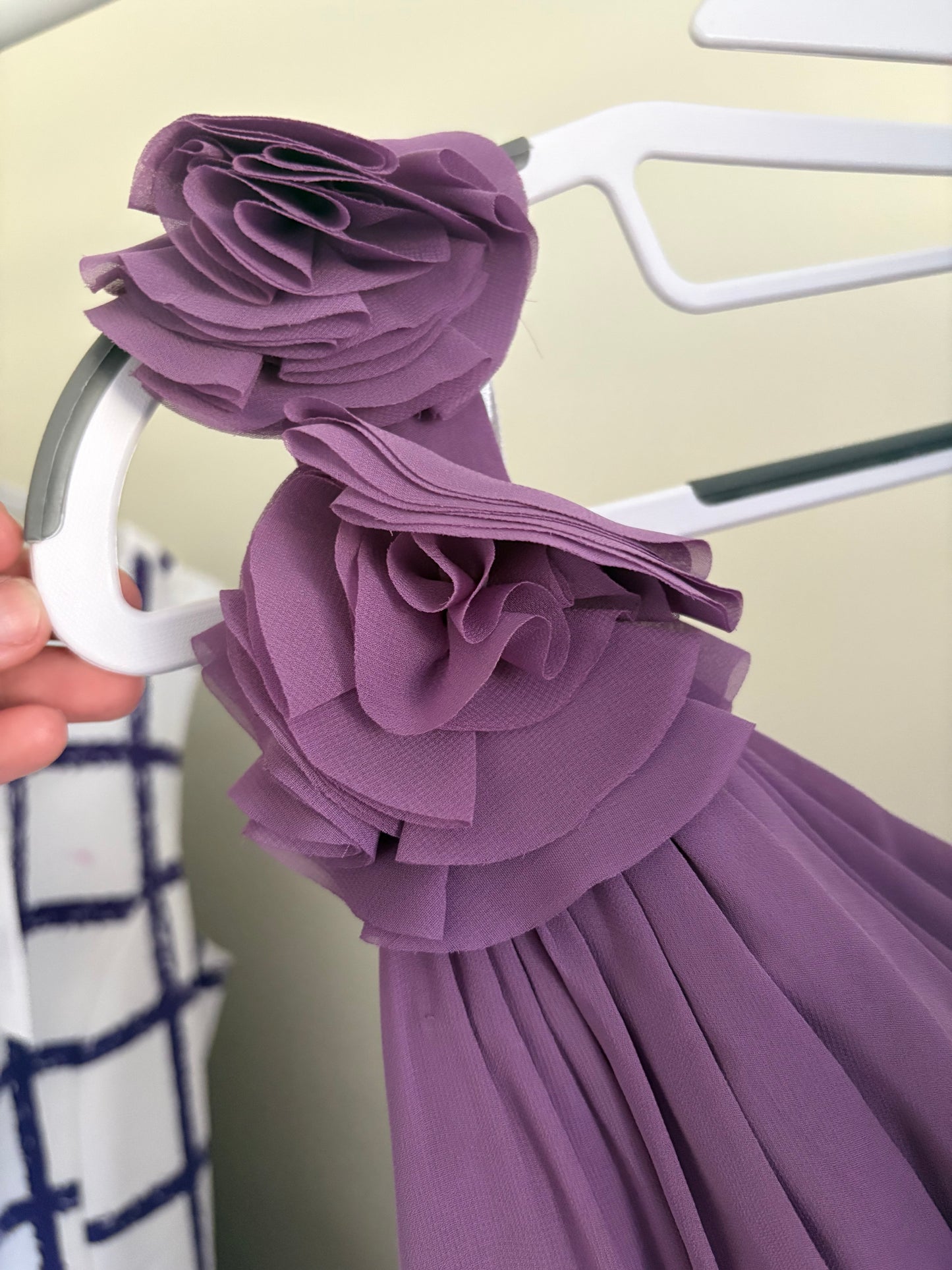 Women's David's Bridal Dress Purple Bridesmaid Prom Full Length - Size 2