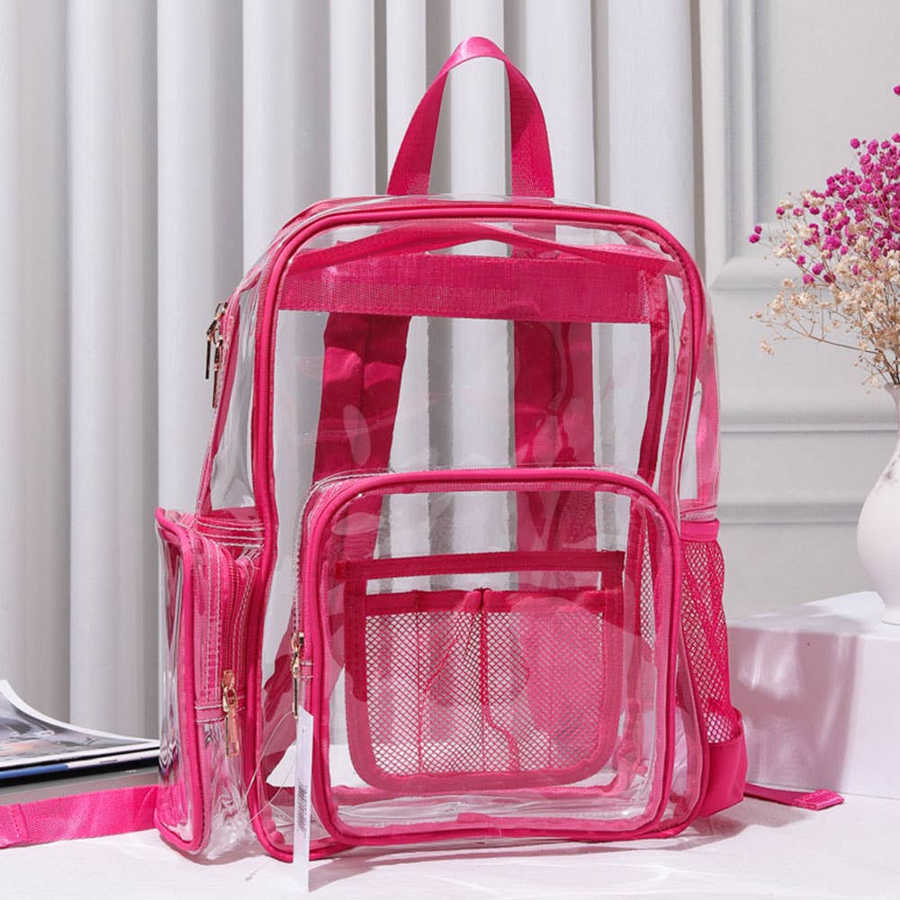 Clear Transparent Stadium-Approved School Backpack Bag