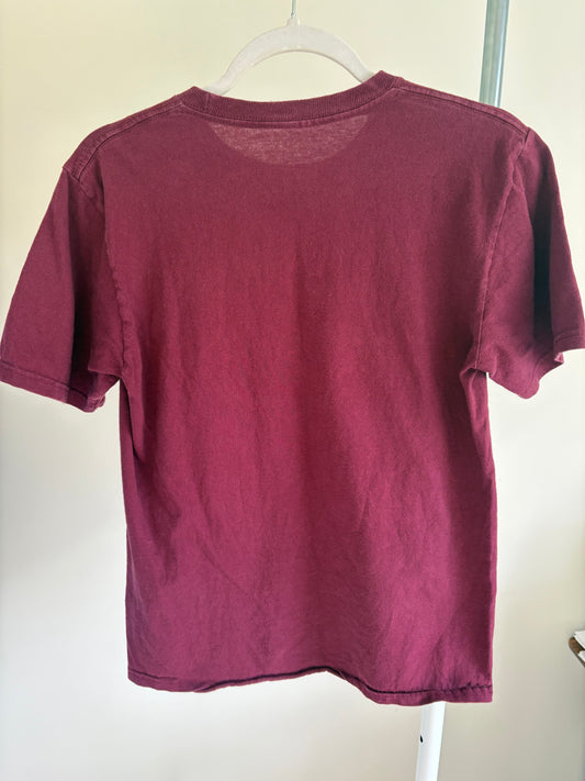 Unisex Kid VANS Off The Wall Short Sleeve Shirt, Burgundy - Size XL