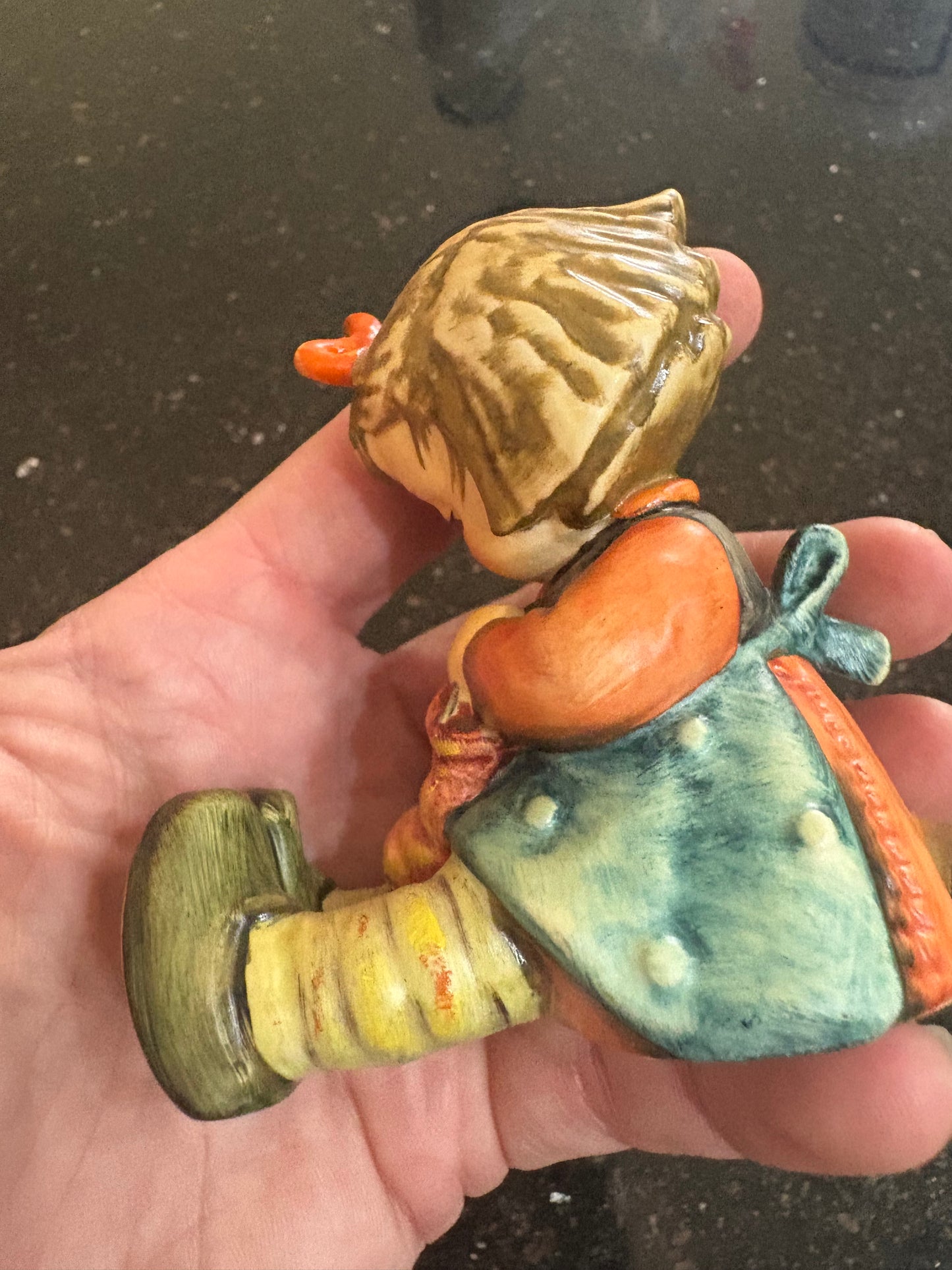 Hummel Goebel "Knit One, Purl One" Little Girl Knitting Figurine