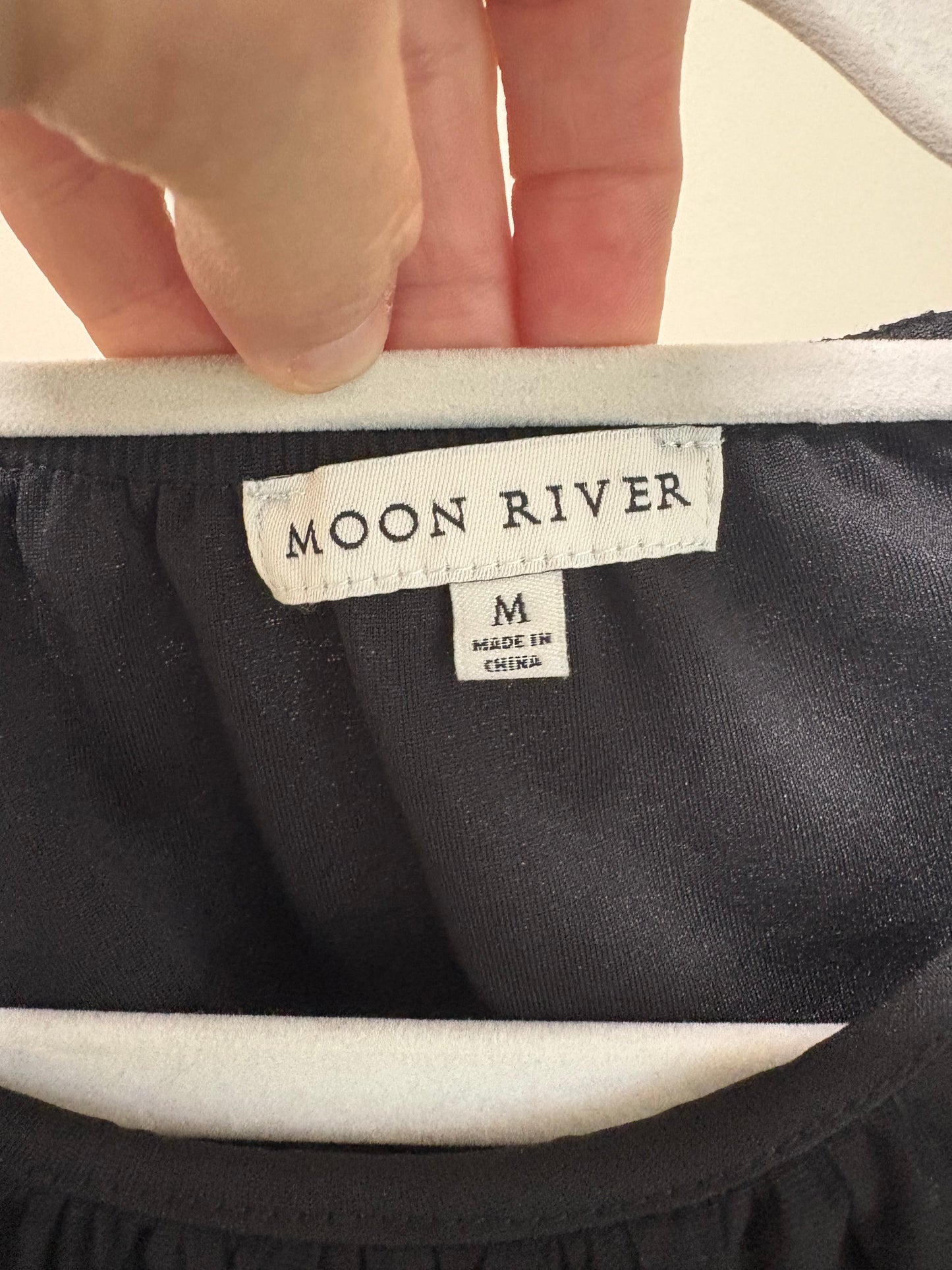 Women's Moon River Black Back Cut Out Mini Dress - Size Medium