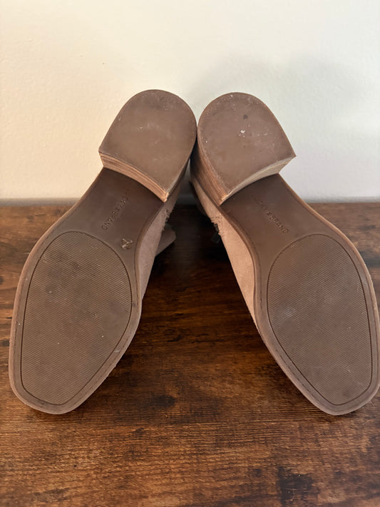 Women's Lucky Brand Suede Booties, Tan - Size 8