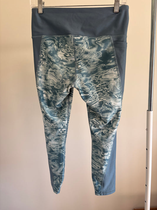 Women's UNDER ARMOUR Heat Gear High-Rise Ankle Compression Leggings MEDIUM Teal