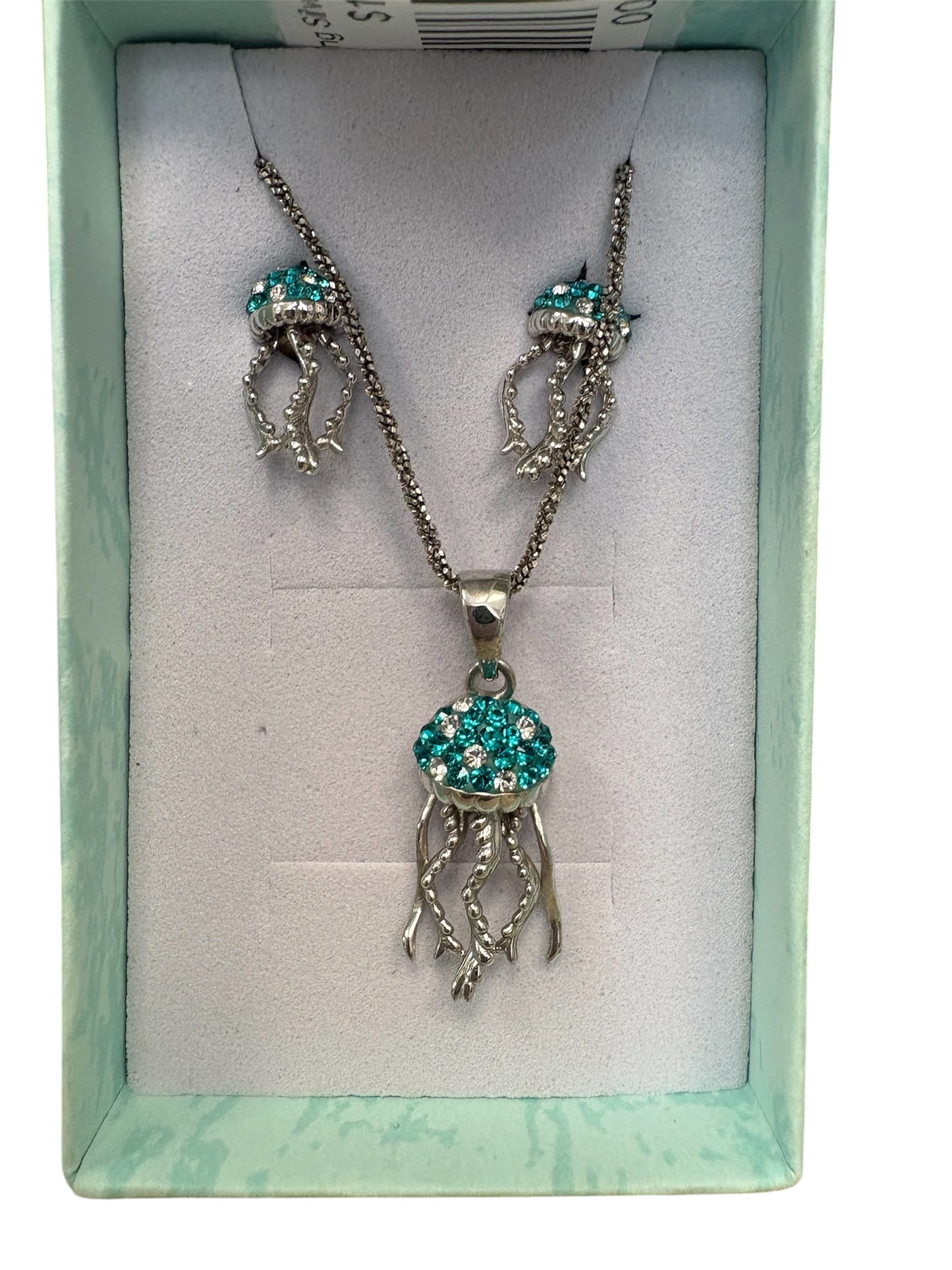 D - Sterling Silver Jellyfish Jewelry Set