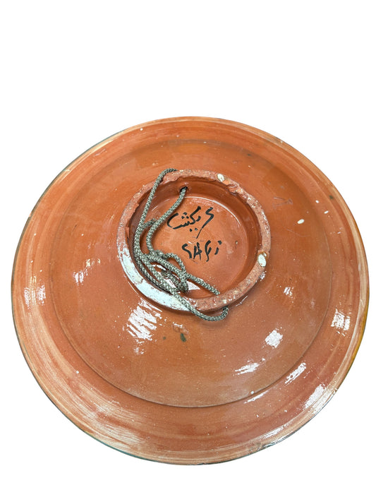 D - 11" Moroccan Safi Terracotta Bowl Wall Decor - SIGNED