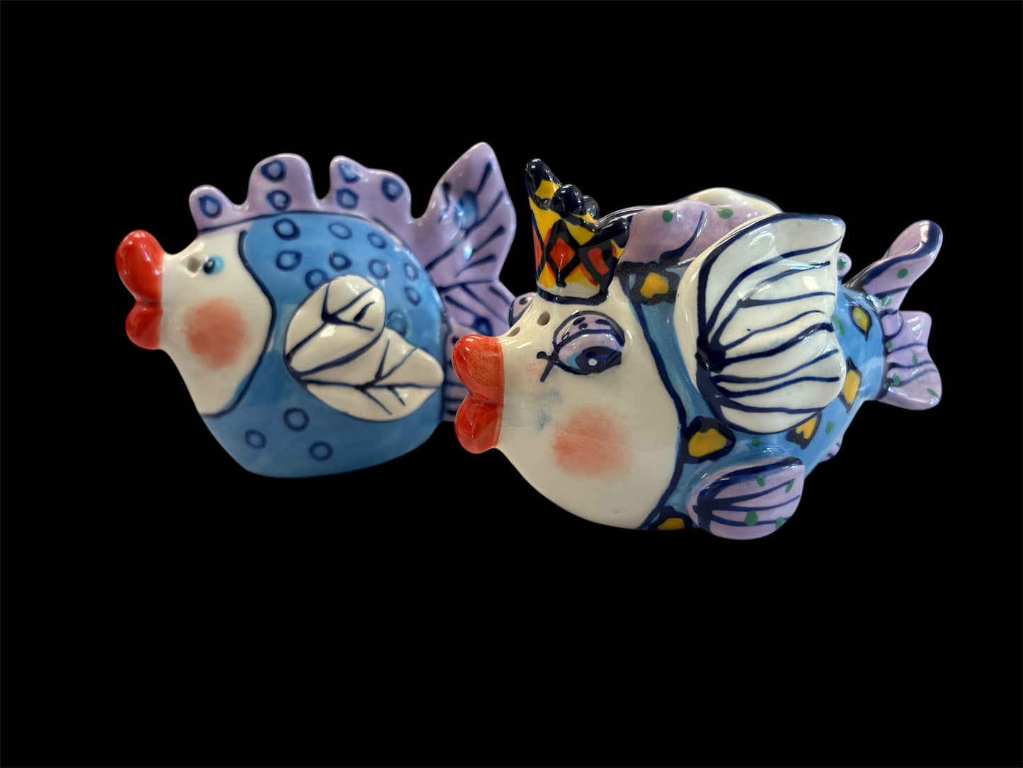D - Fancy Fish Salt & Pepper Shakers