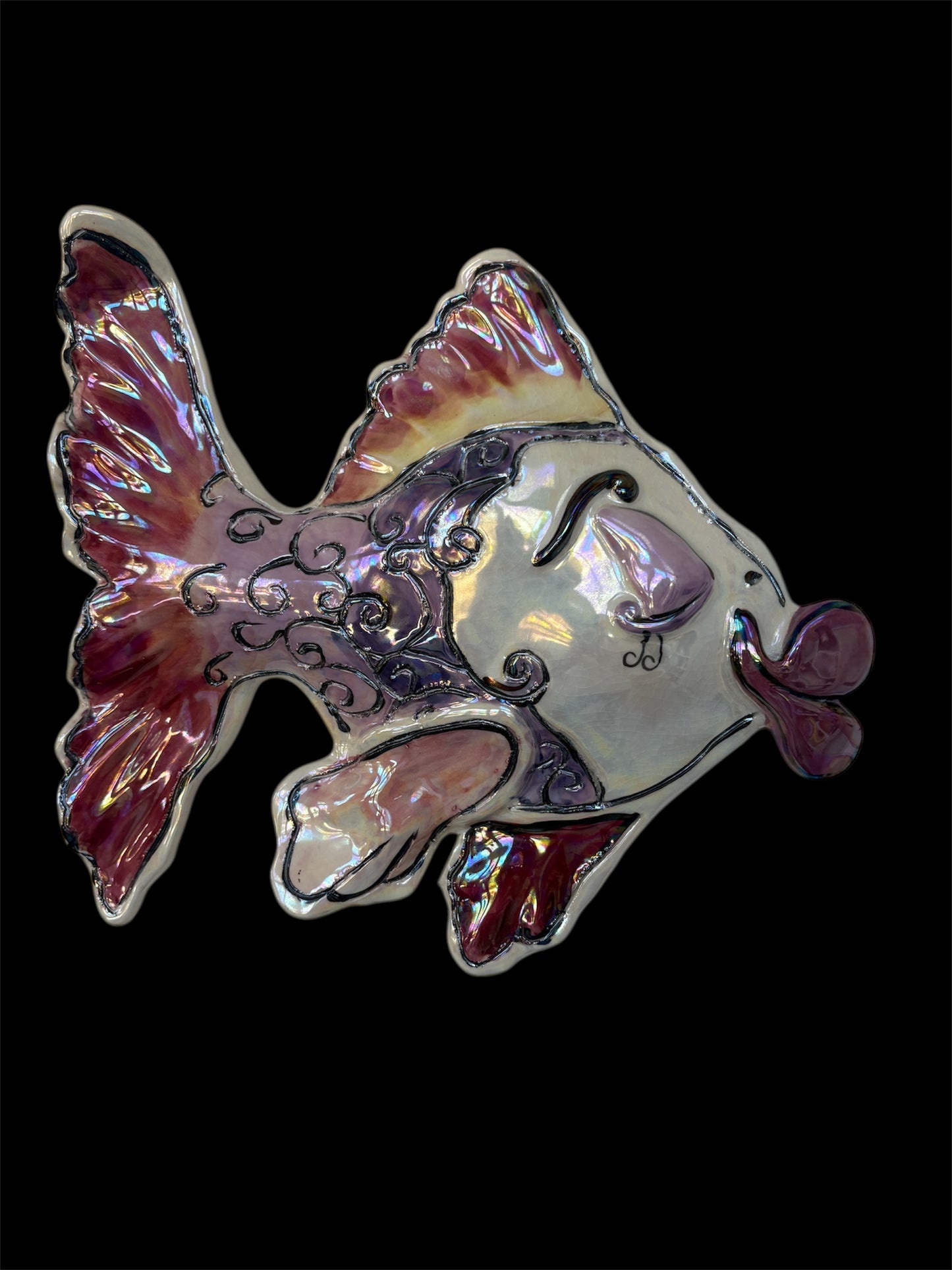 T - Blue Sky Kissy Fish Wall Decor
