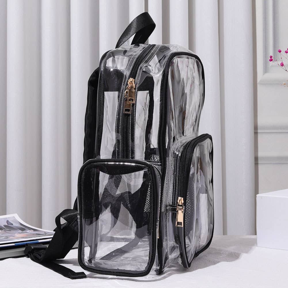 Clear Transparent Stadium-Approved School Backpack Bag