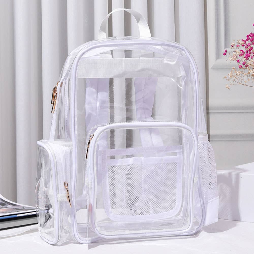 Clear Transparent Stadium-Approved School Backpack Bag