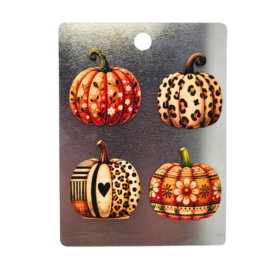 Fall Pattern Pumpkin Magnet