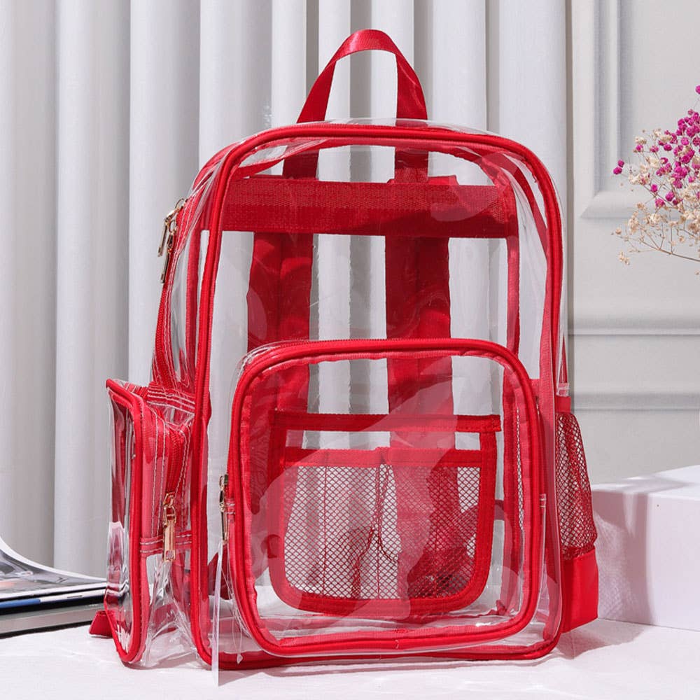 Clear Transparent Stadium-Approved School Backpack Bag