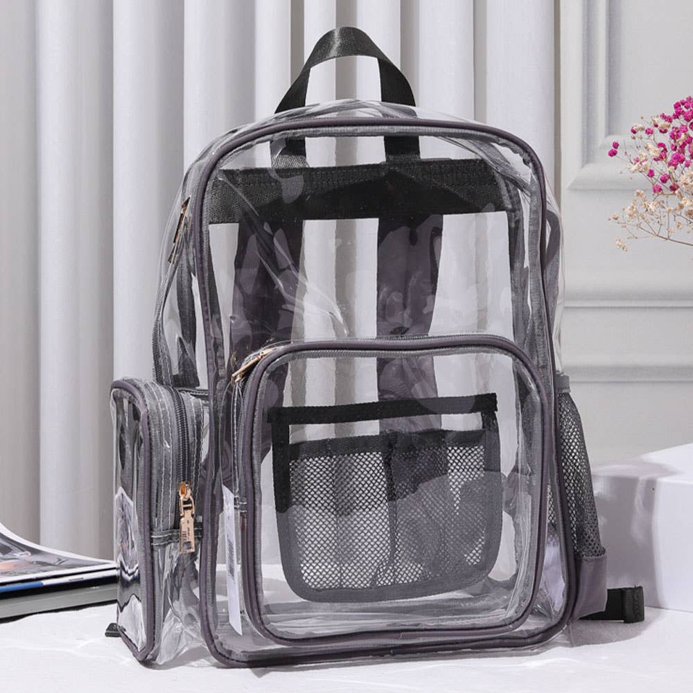Clear Transparent Stadium-Approved School Backpack Bag