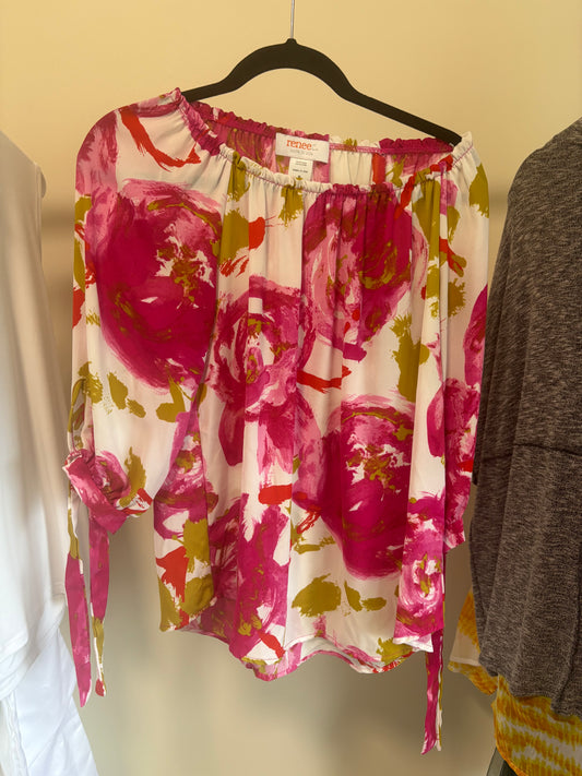 Women’s ReneeC Floral Blouse Shirt -  Size Small