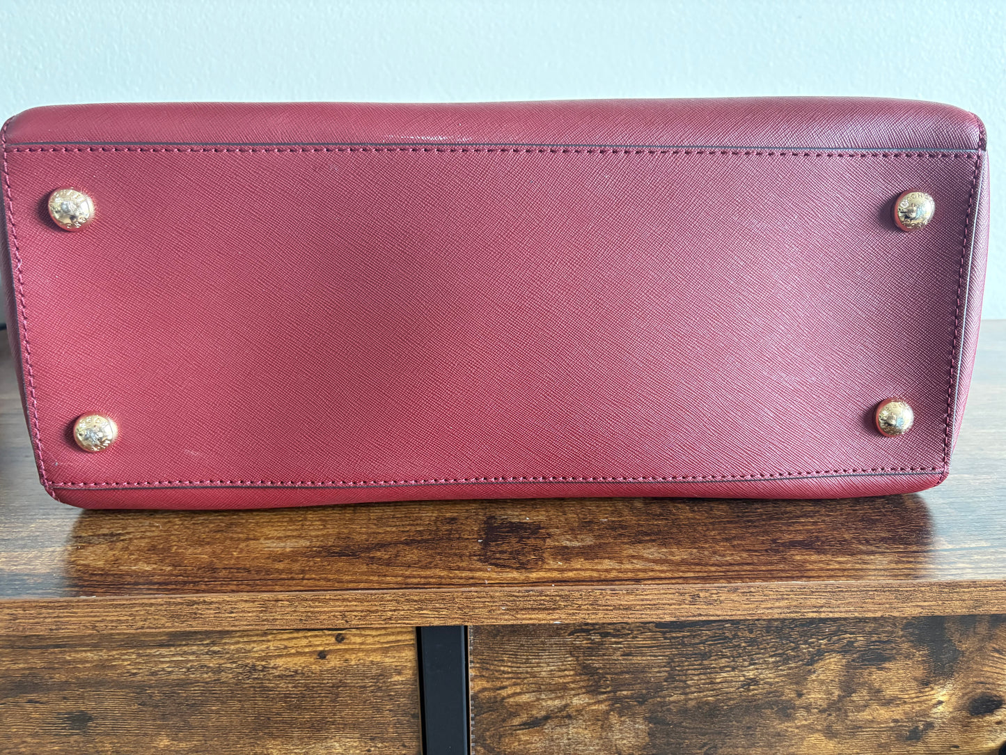 Purse: Michael Kors Jet Set Large Red Saffiano Leather Travel or Tote Bag