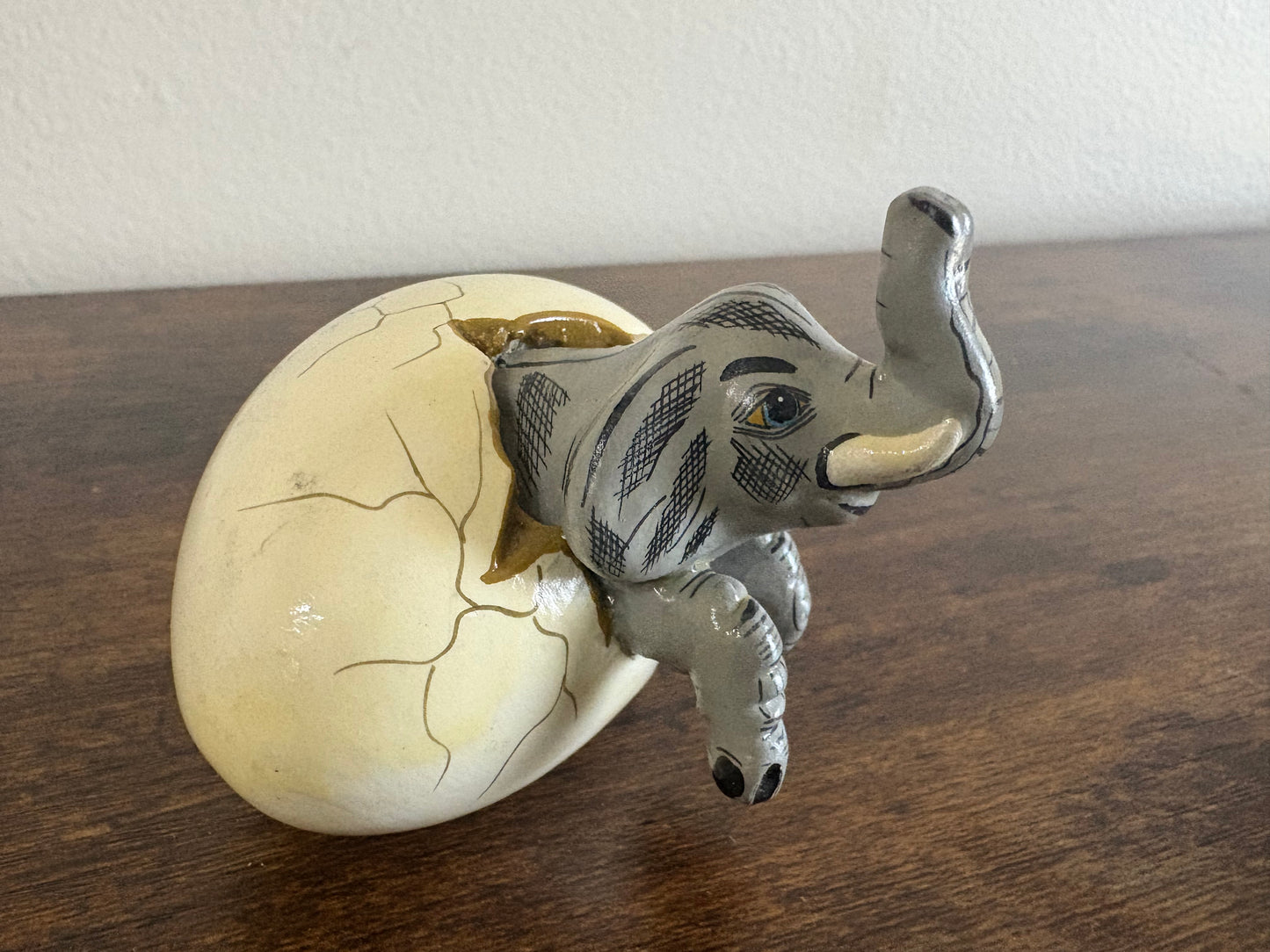 R Miranda Signed Hatching Elephant Egg