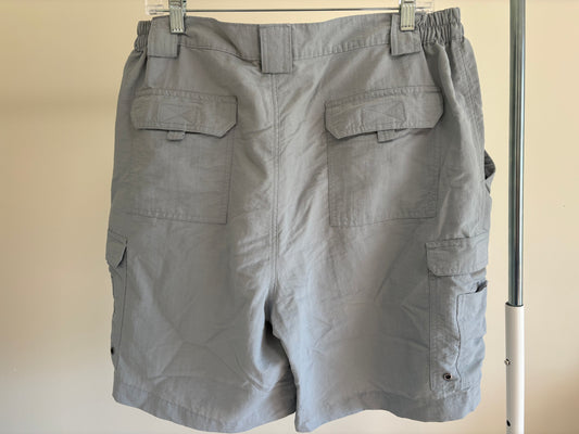 Men's Reel Legends Cargo Shorts, Light Gray - Size Large