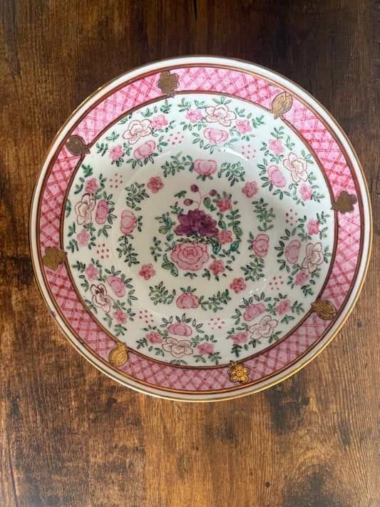 Vintage 1940s Japanese Porcelain Ware ACF Hong Kong Encased Floral Bowl