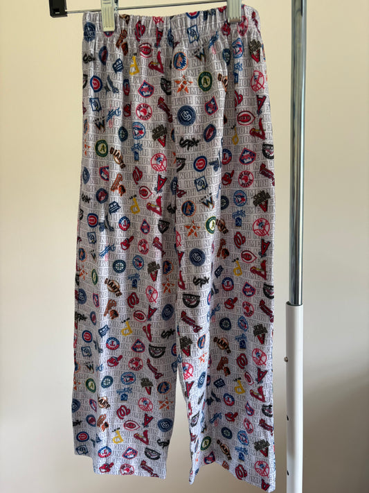 Unisex Youth pajama/lounger pants, MLB MAJOR LEAGUE BASEBALL Teams, Size small (6-7)