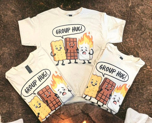 Group Hug S'mores Camping Themed T Shirt