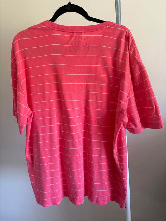 Men's Tommy Hilfiger American Short Sleeve Shirt, Coral or Dark melon orange color, Size 2XL XXL