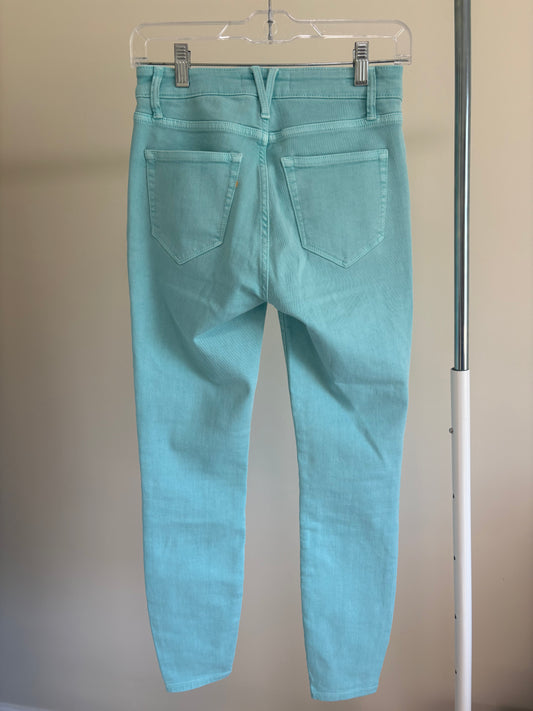 Women's Vineyard Vines Jamie High Rise Skinny Jeans, Aqua Blue - Size 26
