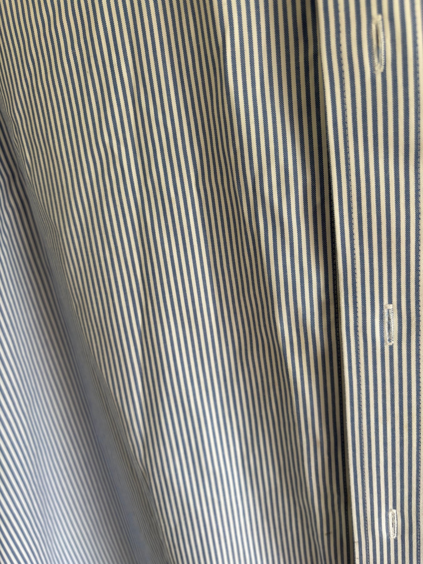 T - Men’s Lands End Long Sleeve Shirt - Supima Pinpoint No Iron Traditional Fit - Size Large 16.25 - 34