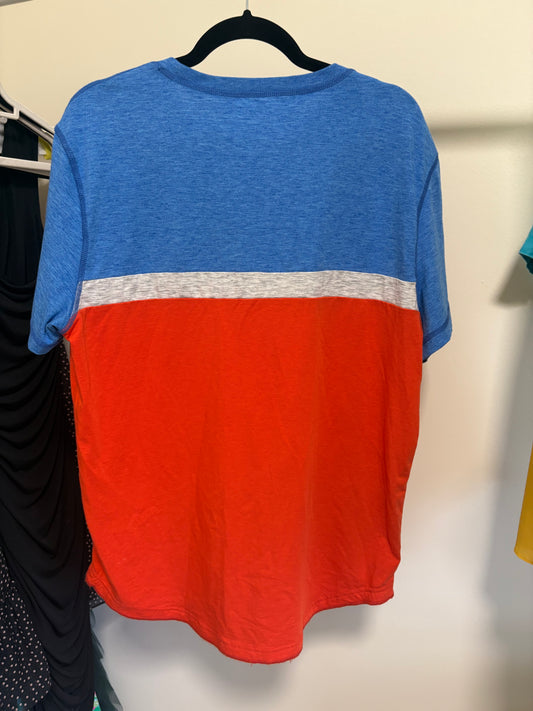 Men's American Eagle Outfitters Shirt, Orange & Blue - Size Large
