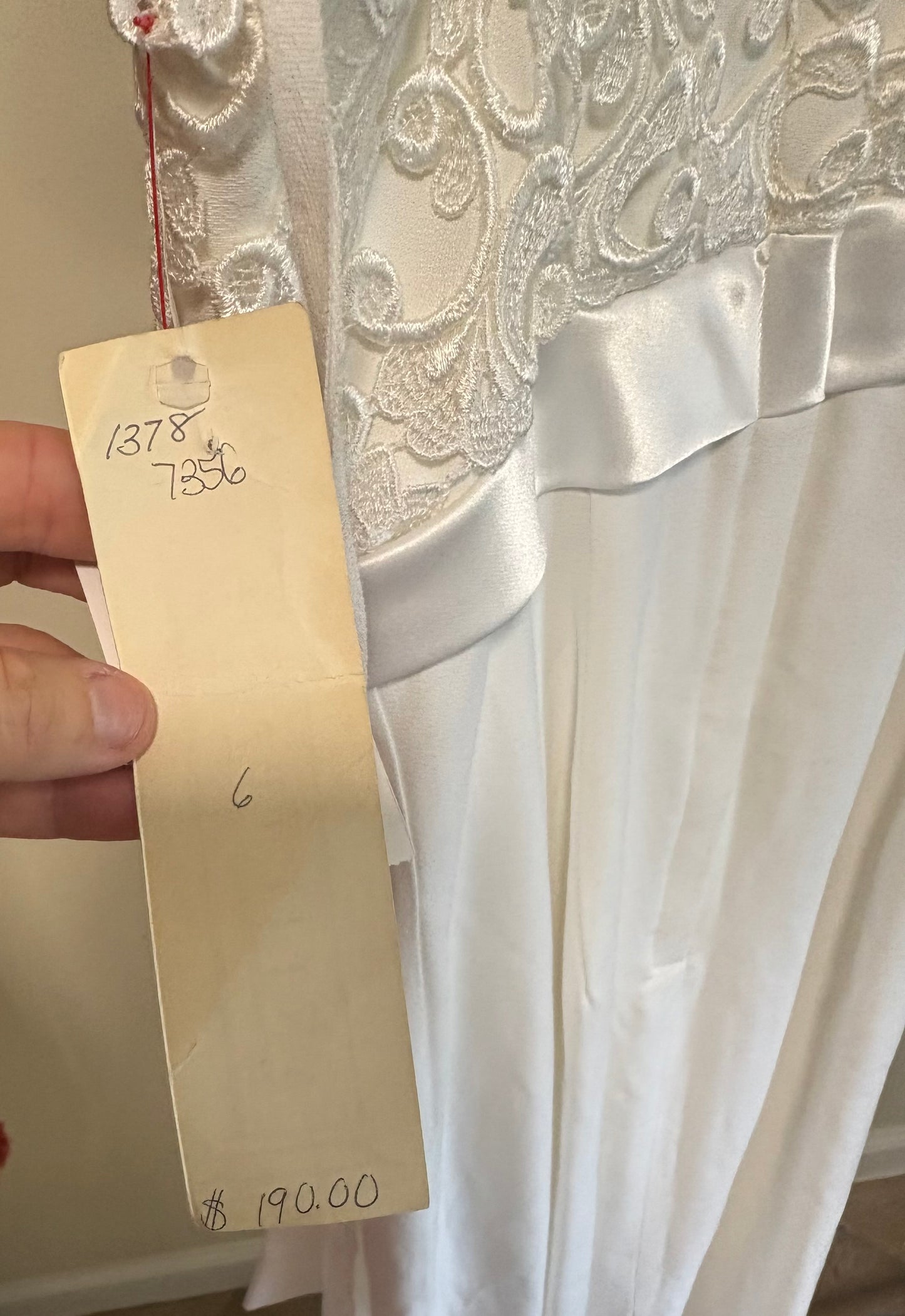 Women's Loralie Original Wedding or other Formal Dress, White, Long - Size 6, New with Tags!