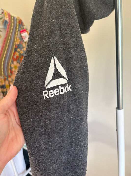 D - Women's Zip Hoodie, Reebok UFC Pride, Dark Gray or Charcoal Black - Size L
