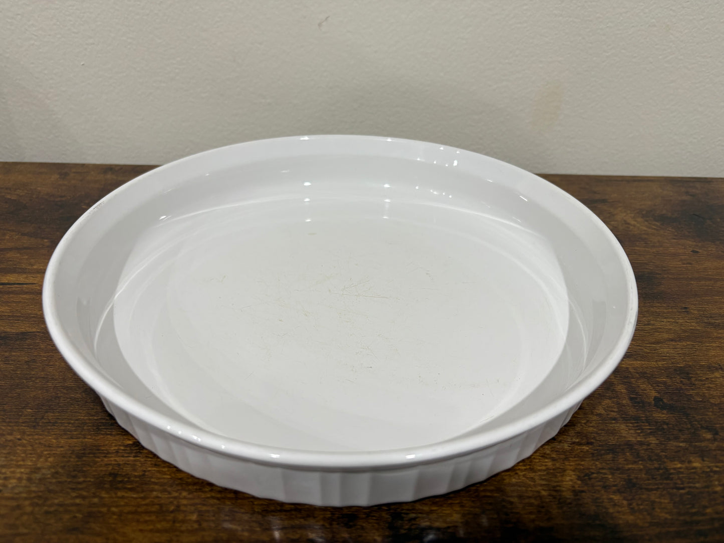 Corning Ware 10” Quiche Dish - French White