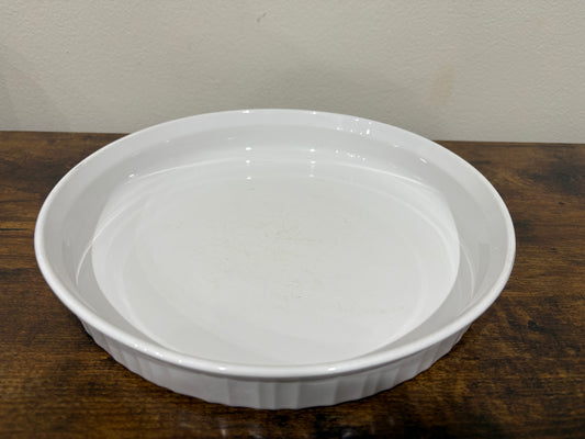Corning Ware 10” Quiche Dish - French White