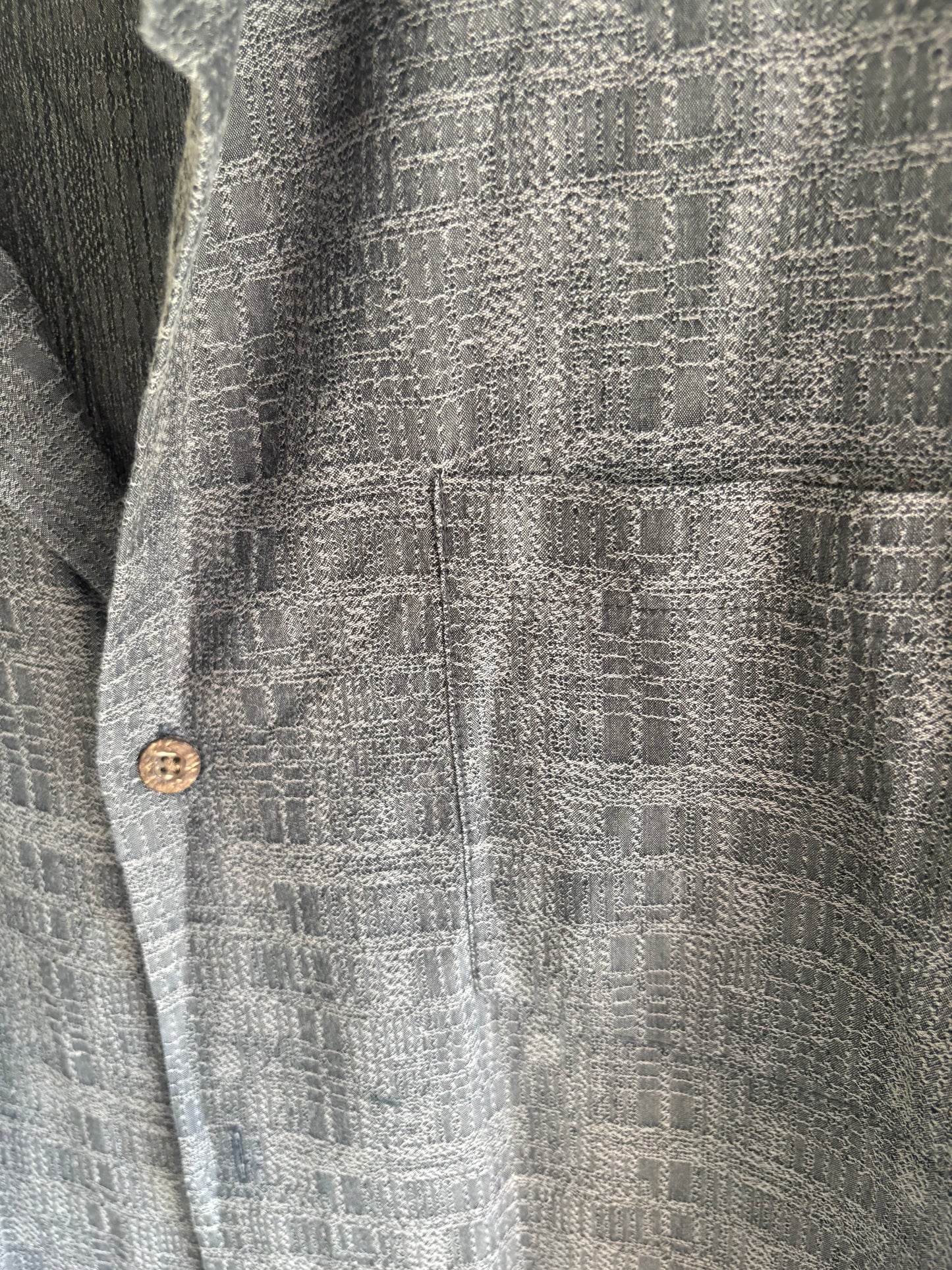 Men's Tommy Bahama Shirt, Silk & Cotton, Button down, Heather Gray - Size XXL 2X
