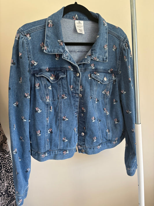 Women's Disney Minnie Mouse Jean Jacket - Size XL