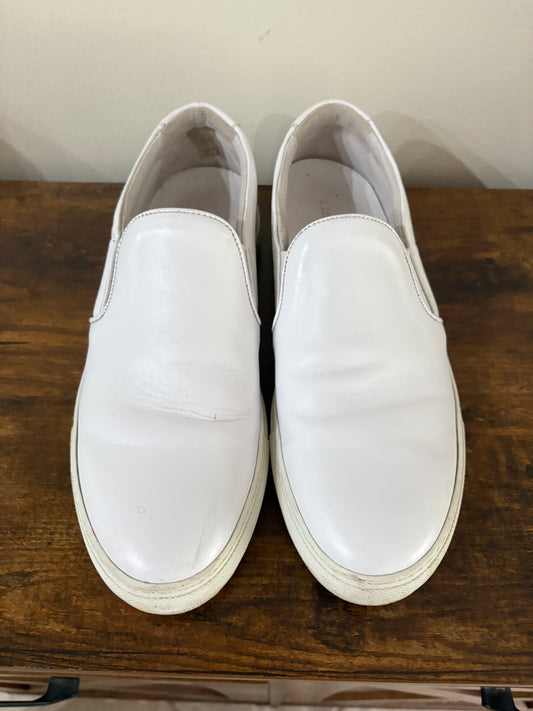 Men's J. Lindeberg Leather Slip-on Shoes, White - Size 9