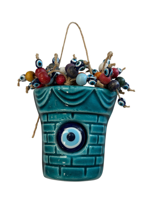D -  Ceramic Evil Eye Wall Hanging
