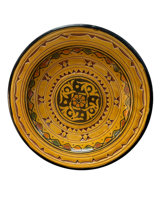 D -  11" Moroccan Safi Terracotta Bowl Wall Decor  - SIGNED