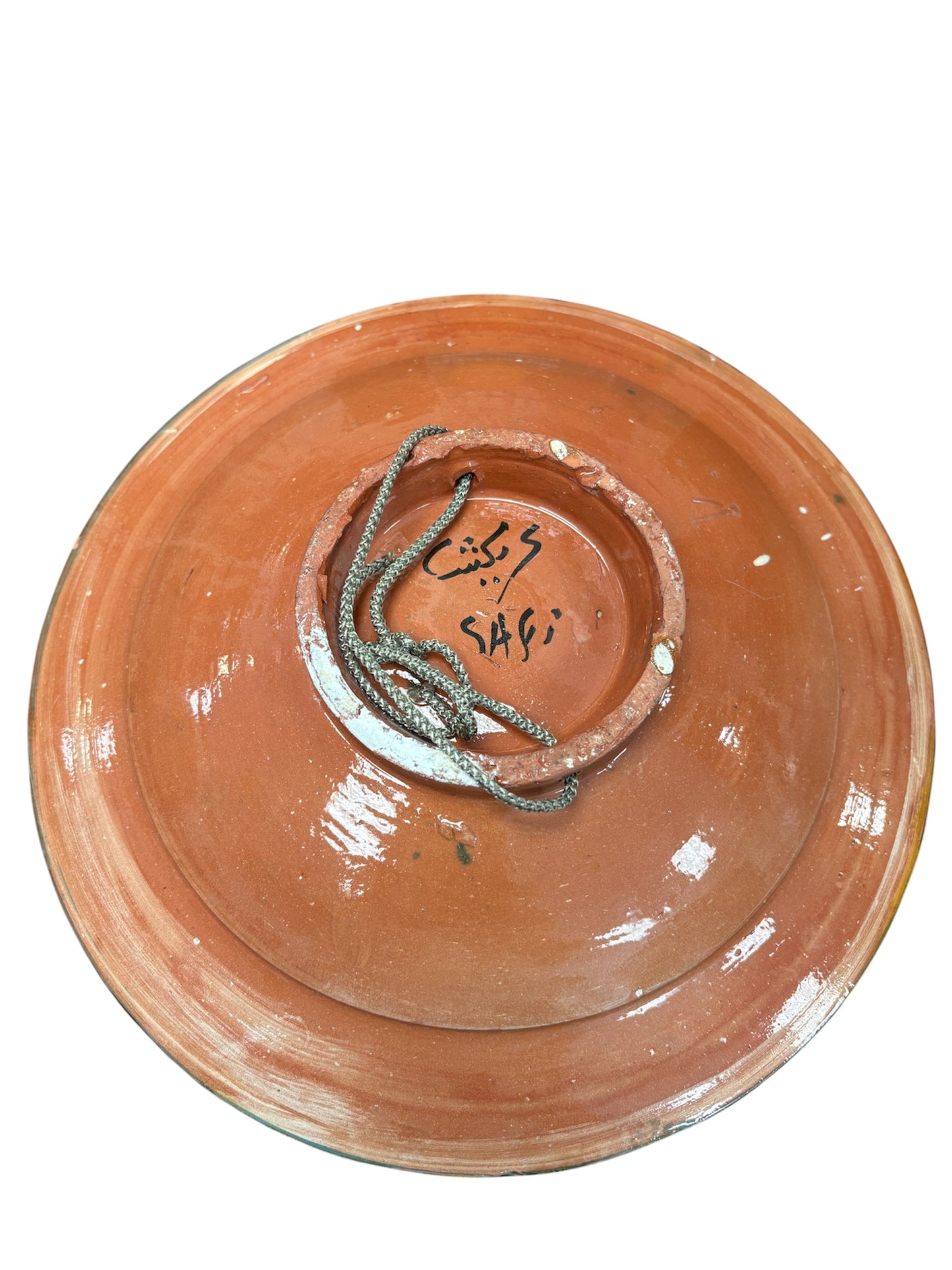 D -  11" Moroccan Safi Terracotta Bowl Wall Decor  - SIGNED