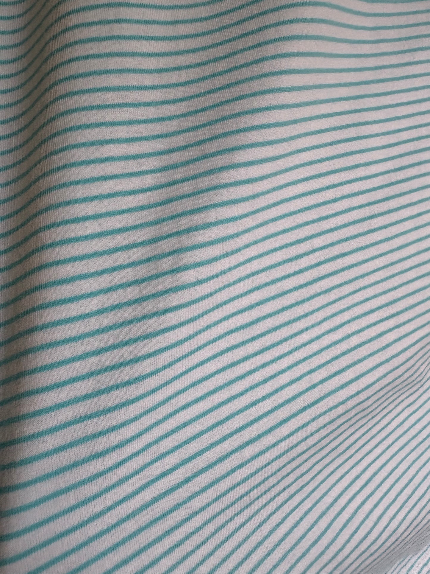 T - Men's Peter Millar Polo Shirt, Aqua Blue stripe - Size Small