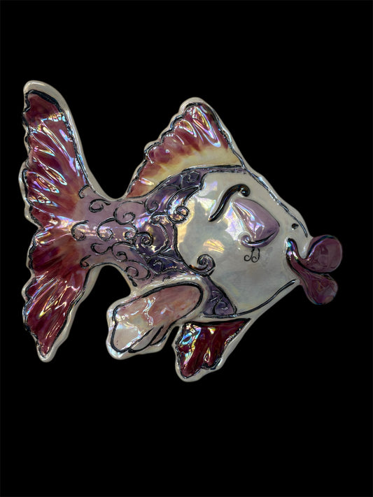 T - Blue Sky Kissy Fish Wall Decor
