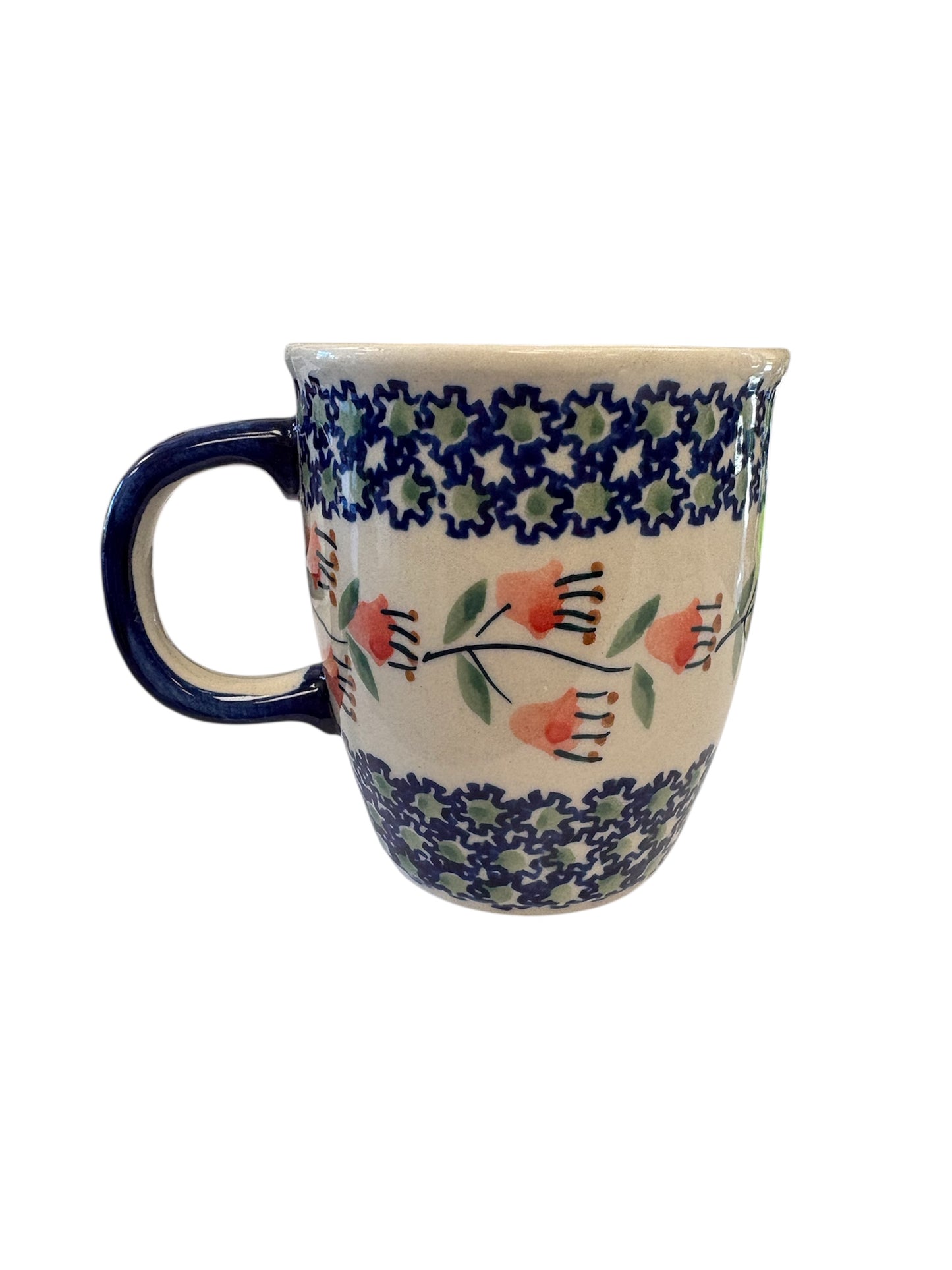 T - Boleslawiec Polish Pottery Coffee Cup Mug, Floral Blue Green Pink - 4 Available!