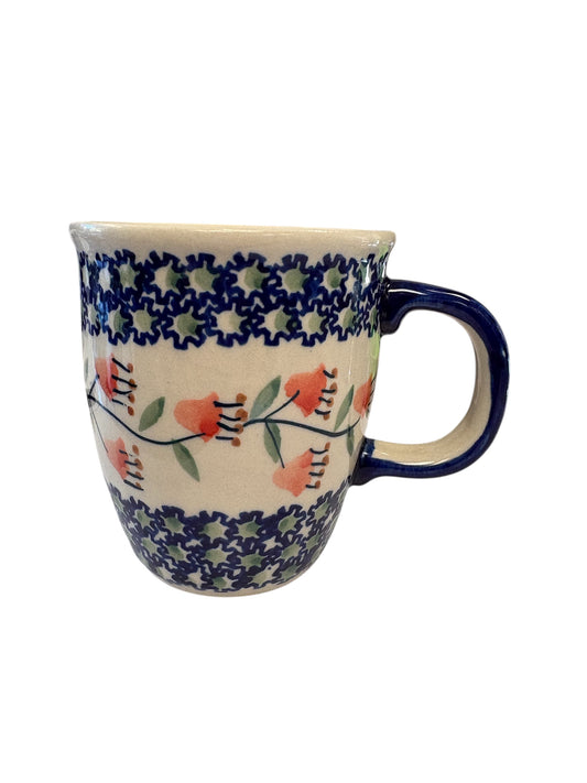 T - Boleslawiec Polish Pottery Coffee Cup Mug, Floral Blue Green Pink - 4 Available!