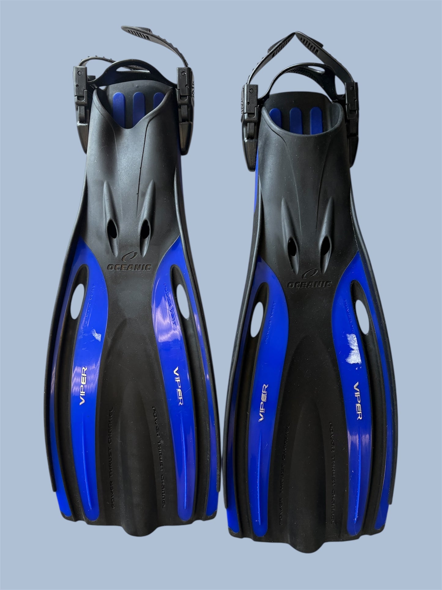 D -  Unisex, Oceanic Viper Fins, Blue and Black, Size Adult XS, Adjustable