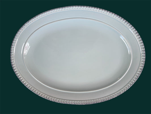 Destinos Large Oval Platter, Light Aqua Blue - Made in Portugal
